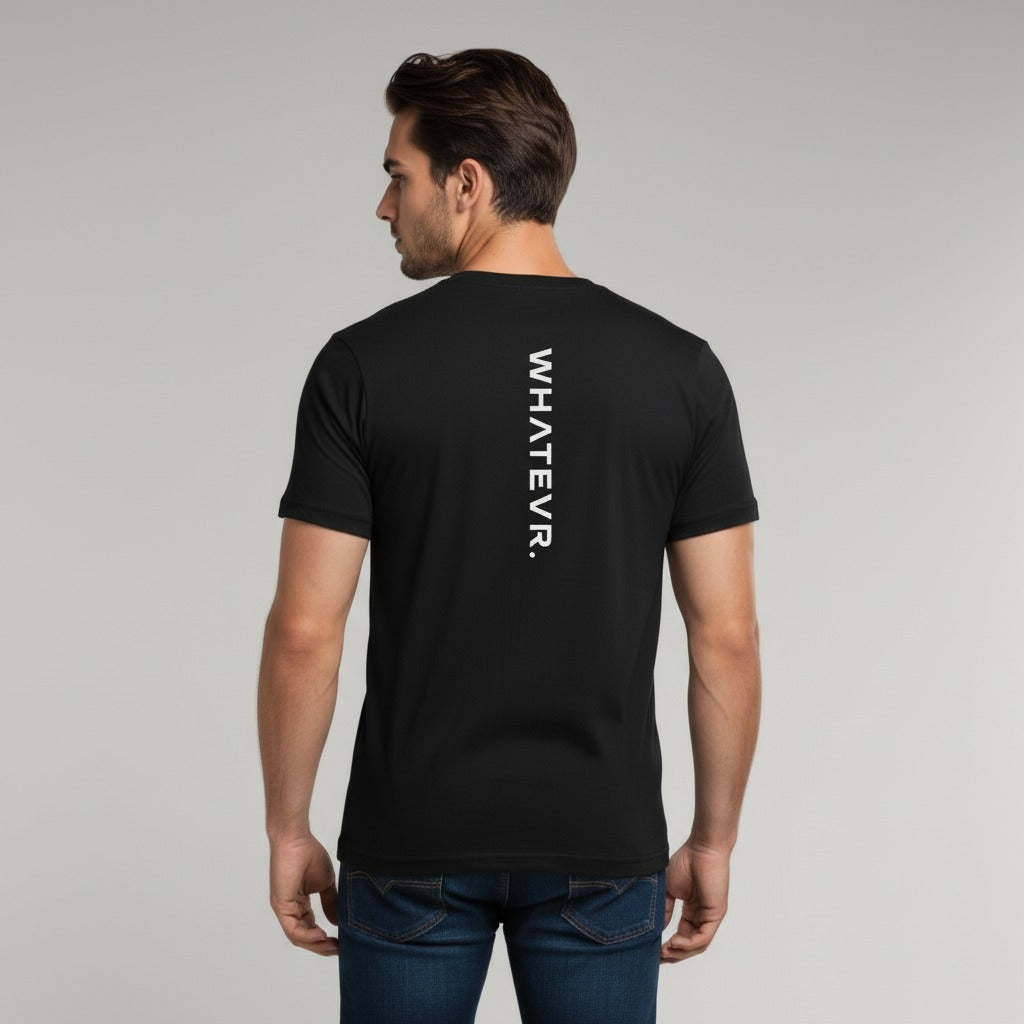 Men's premium t-shirt in black, back view