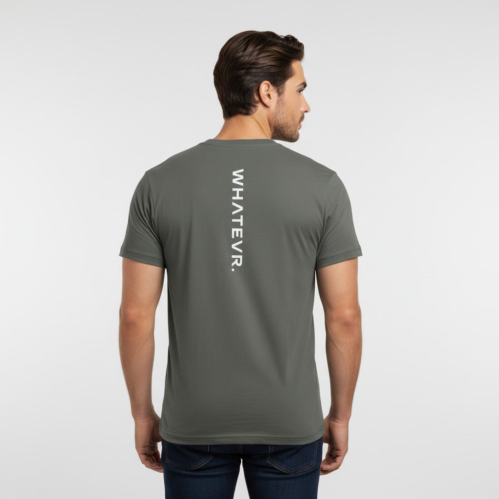 Men's premium t-shirt in gray, back view