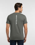 Men's premium t-shirt in gray, back view