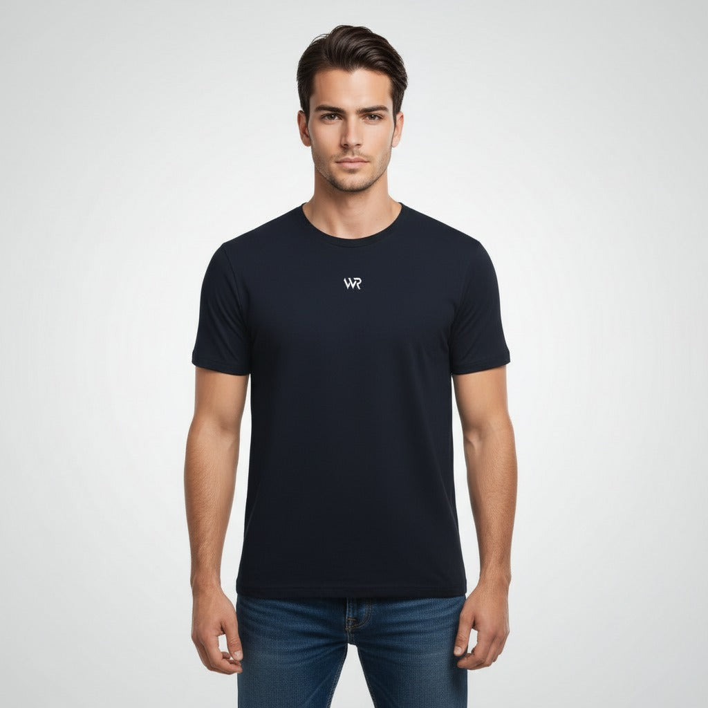 Men's premium t-shirt in blue, front view