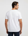 Men's premium t-shirt in white, back view