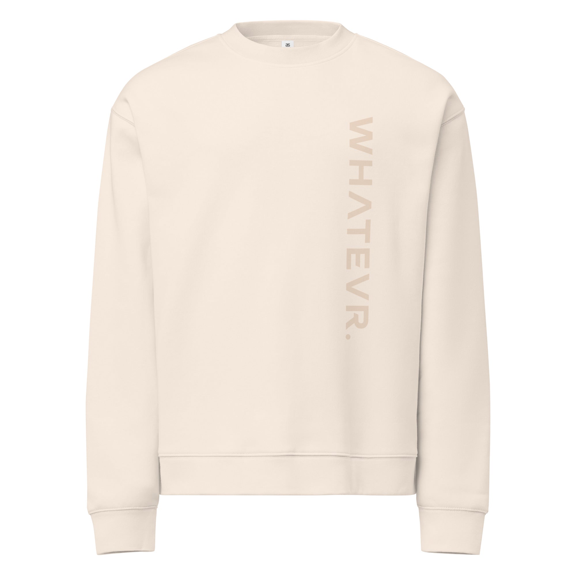 Men's premium sweatshirt in beige, front view