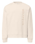 Men's premium sweatshirt in beige, front view