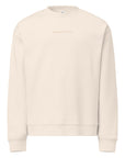 Men's premium sweatshirt in beige, front view