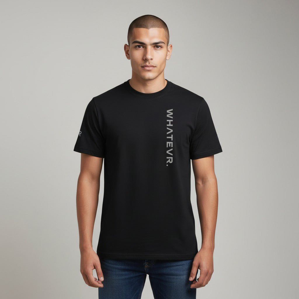 Men's premium t-shirt in black, front view