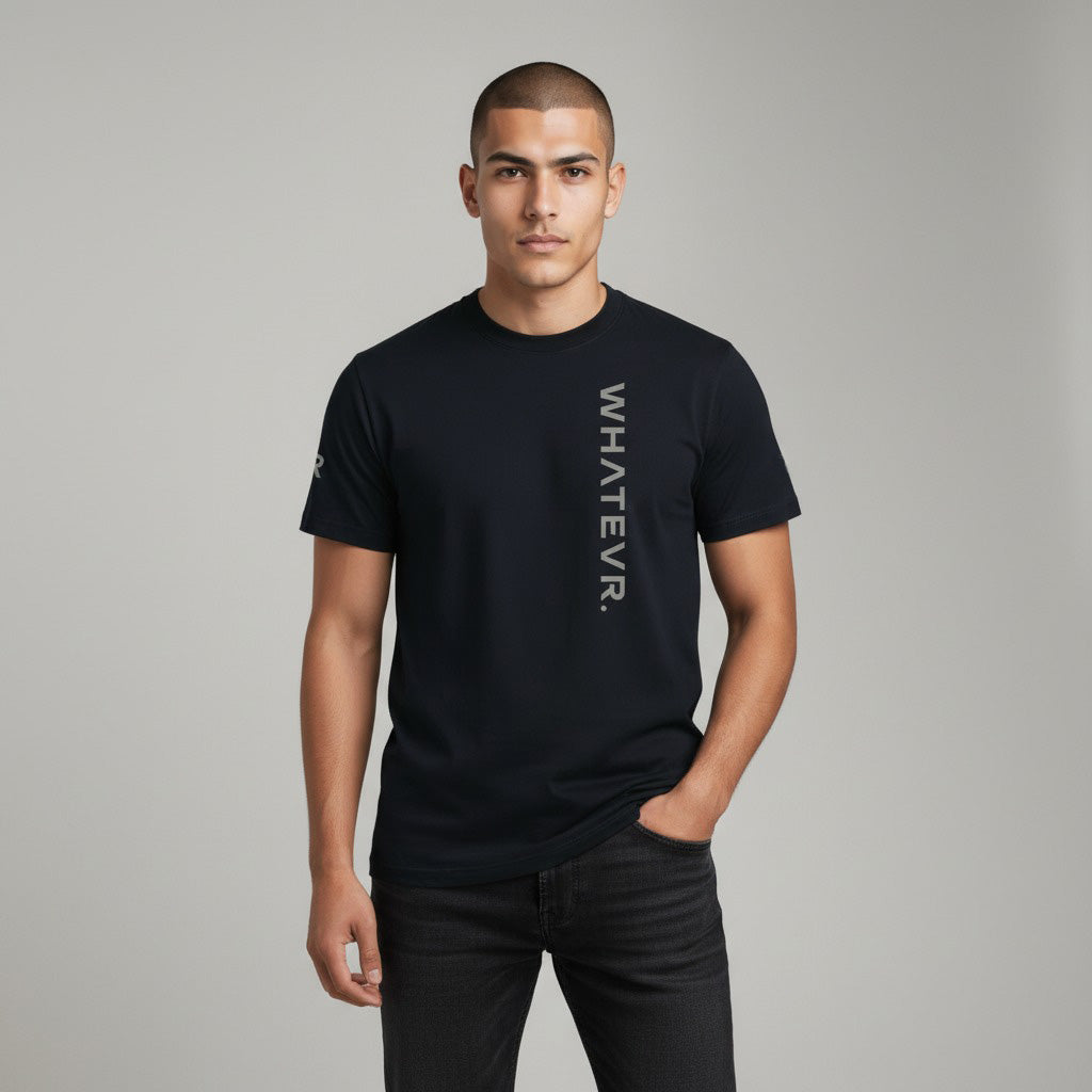 Men's premium t-shirt in dark blue, front view