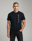 Men's premium t-shirt in dark blue, front view