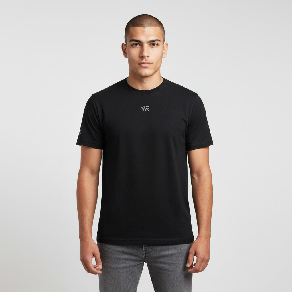 Men's premium t-shirt in black, front view