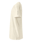 Men's premium t-shirt in beige, side view