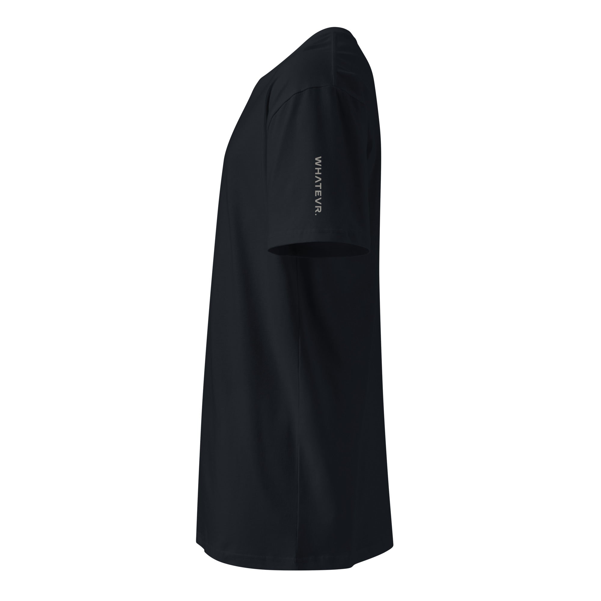 Men's premium t-shirt in dark blue, side view