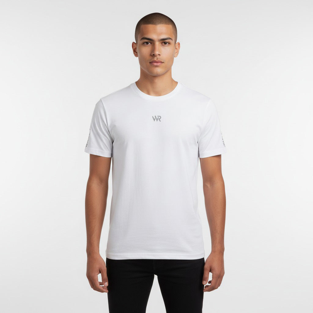 Men's premium t-shirt in white, front view