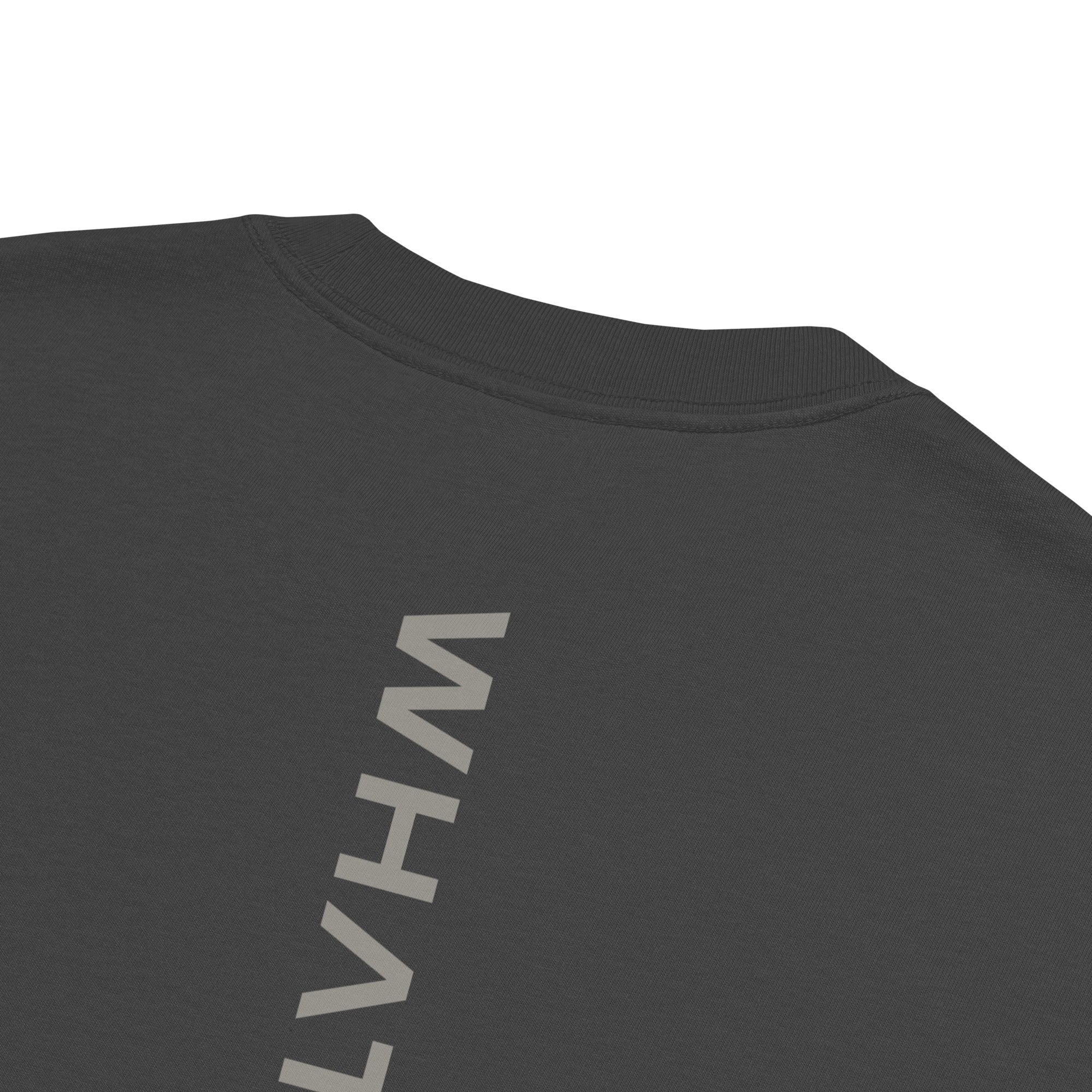 Men's premium heavyweight oversized t-shirt in gray, back view