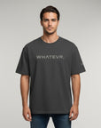 Men's premium heavyweight oversized t-shirt in gray, front view