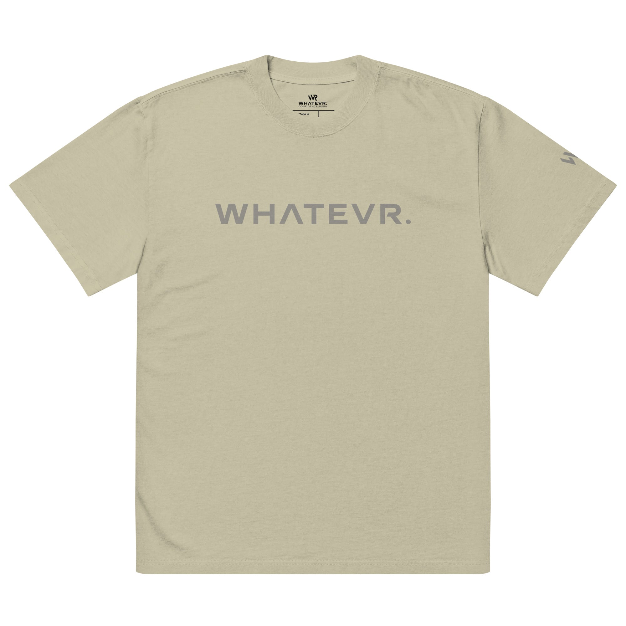 Men's premium heavyweight oversized t-shirt in sage, front view