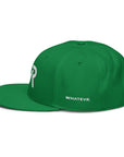 Unisex Signature snapback hat in blue with embroidered WR logo, side view