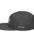 Unisex Signature snapback hat in gray with embroidered WR logo, side view