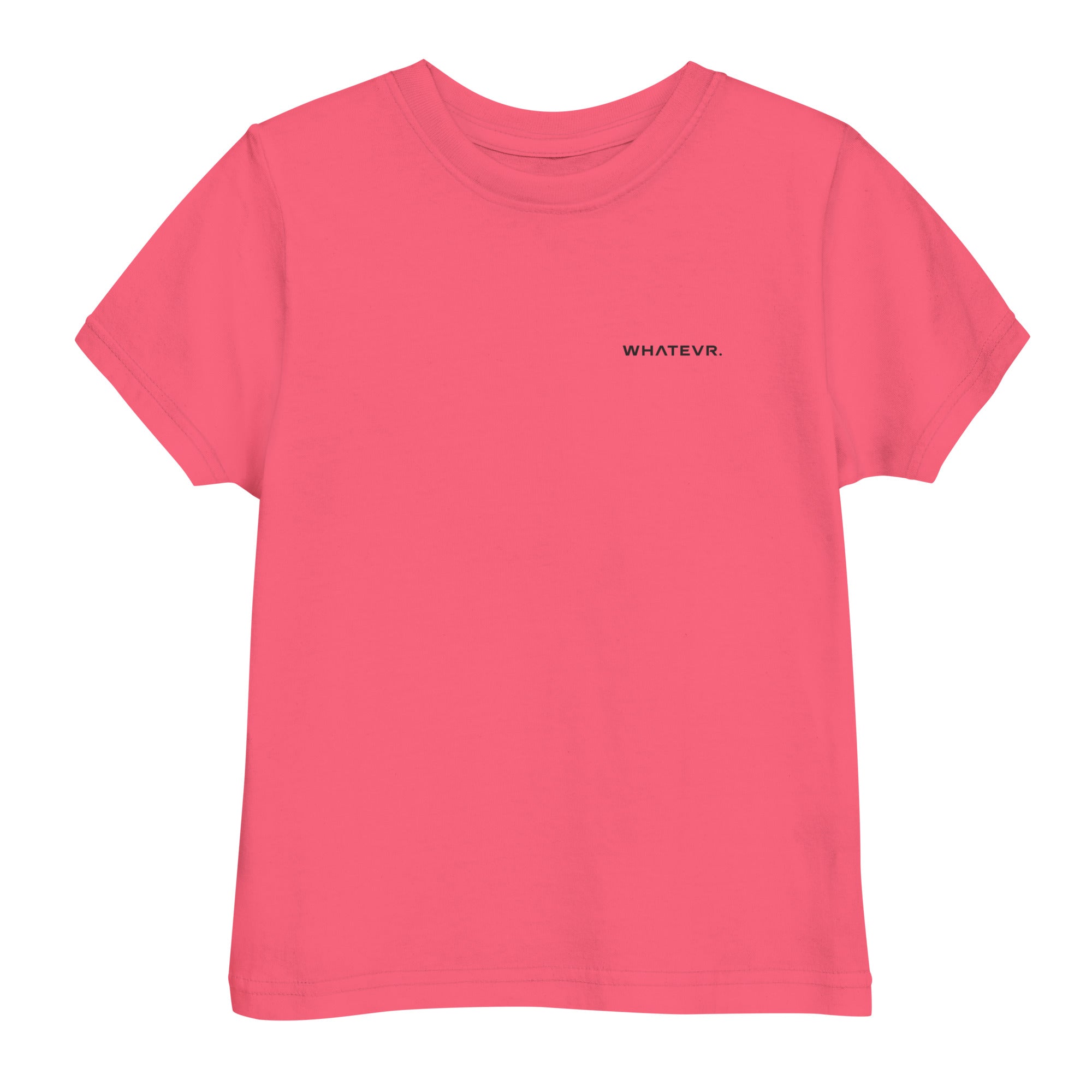 Toddler's essential t-shirt in pink, front view.