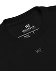 Toddler t-shirt in black with "WR" logo, front view.