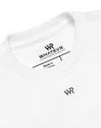 Toddler t-shirt in white with "WR" logo, front view.