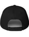 Unisex Unbothered baseball cap in black with embroidered WR logo, back view