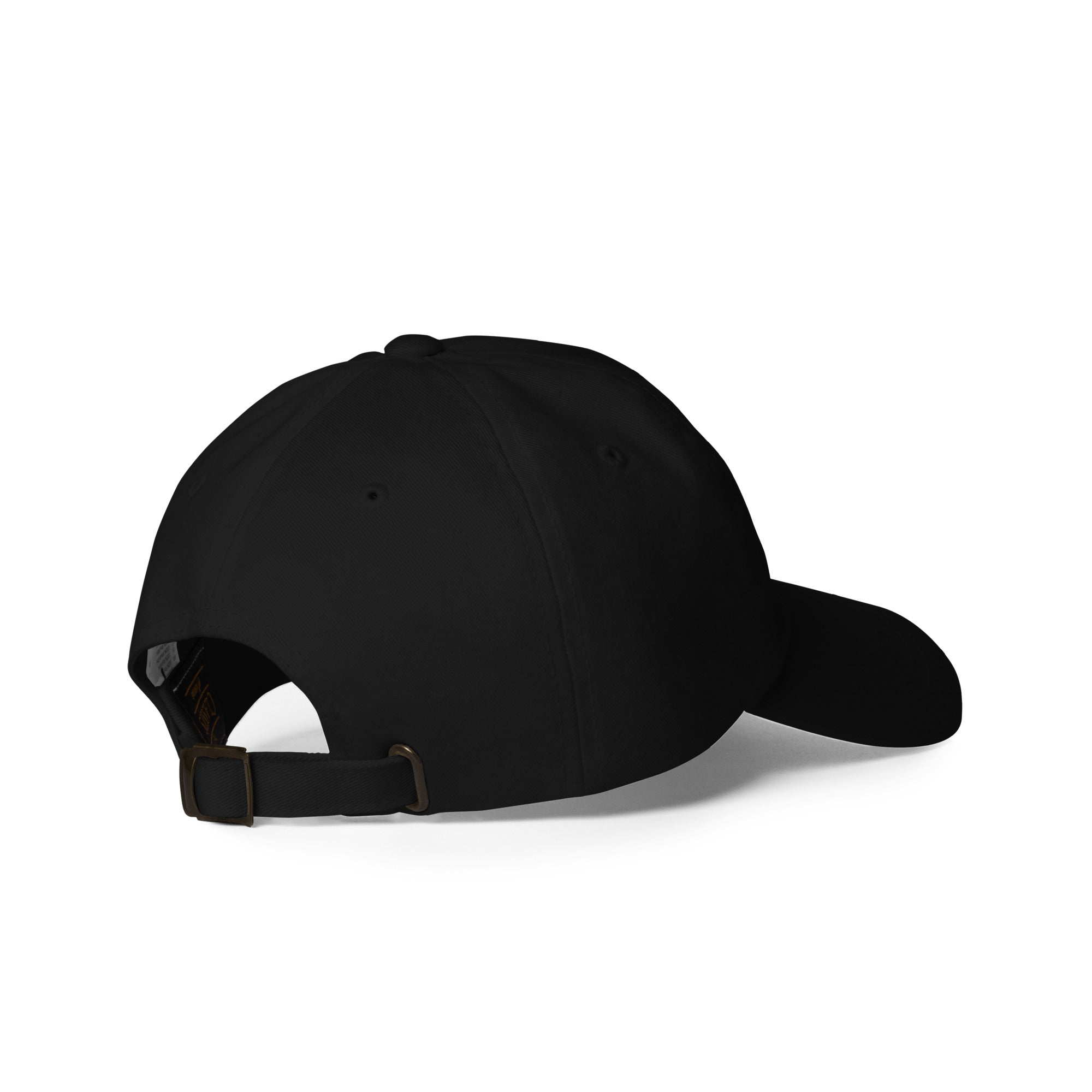 Unisex Classic baseball cap in black with WHATEVR logo, back view