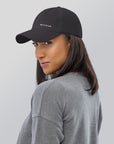 Unisex Classic baseball cap in gray with WHATEVR logo, front view