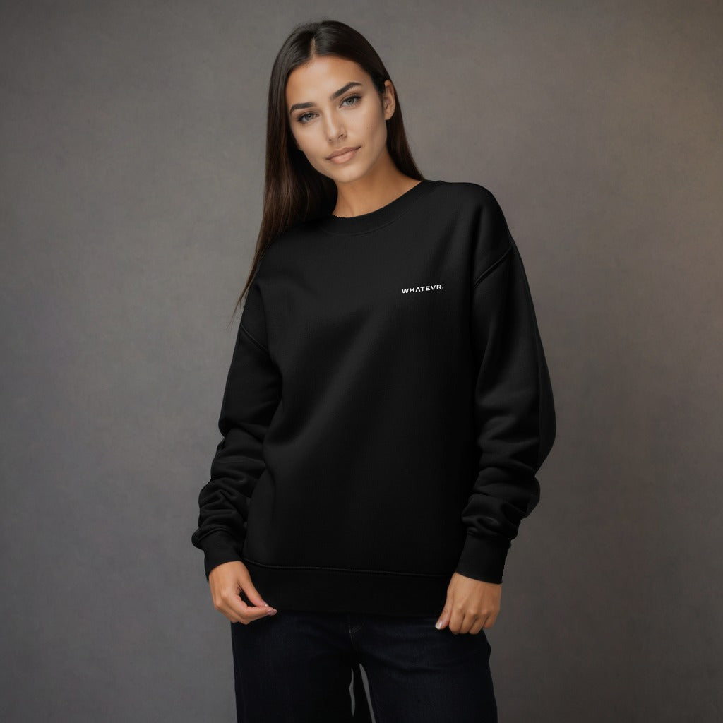 Women's premium sweatshirt in black, front view