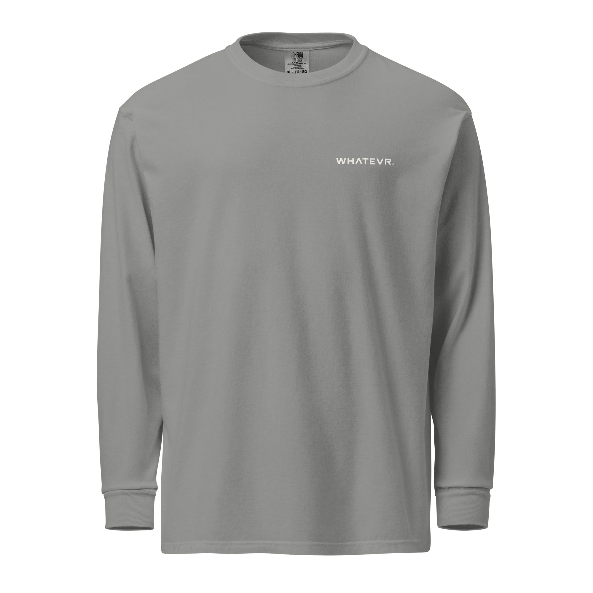 Women's heavyweight long sleeve t-shirt in gray, front view