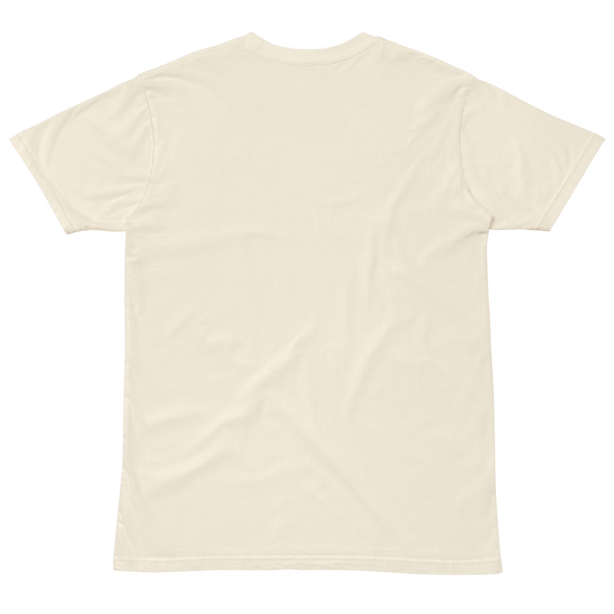Women's premium t-shirt in beige, back view