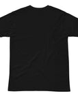 Women's premium t-shirt in black, back view