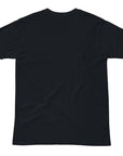 Women's premium t-shirt in black, back view