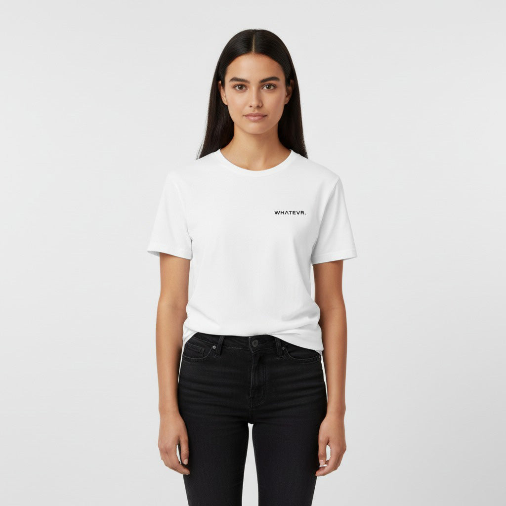 Women's premium t-shirt in white, front view