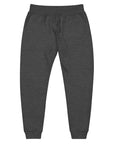 Women's essential slim fit sweatpants in dark grey, back view.