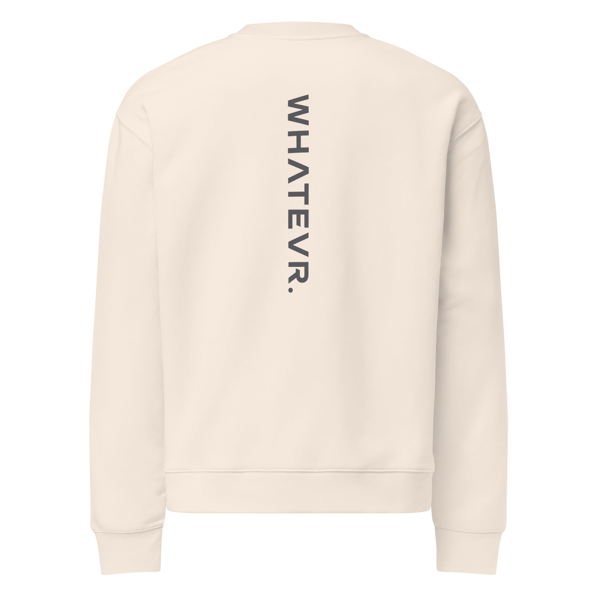 Women's premium sweatshirt in beige, back view