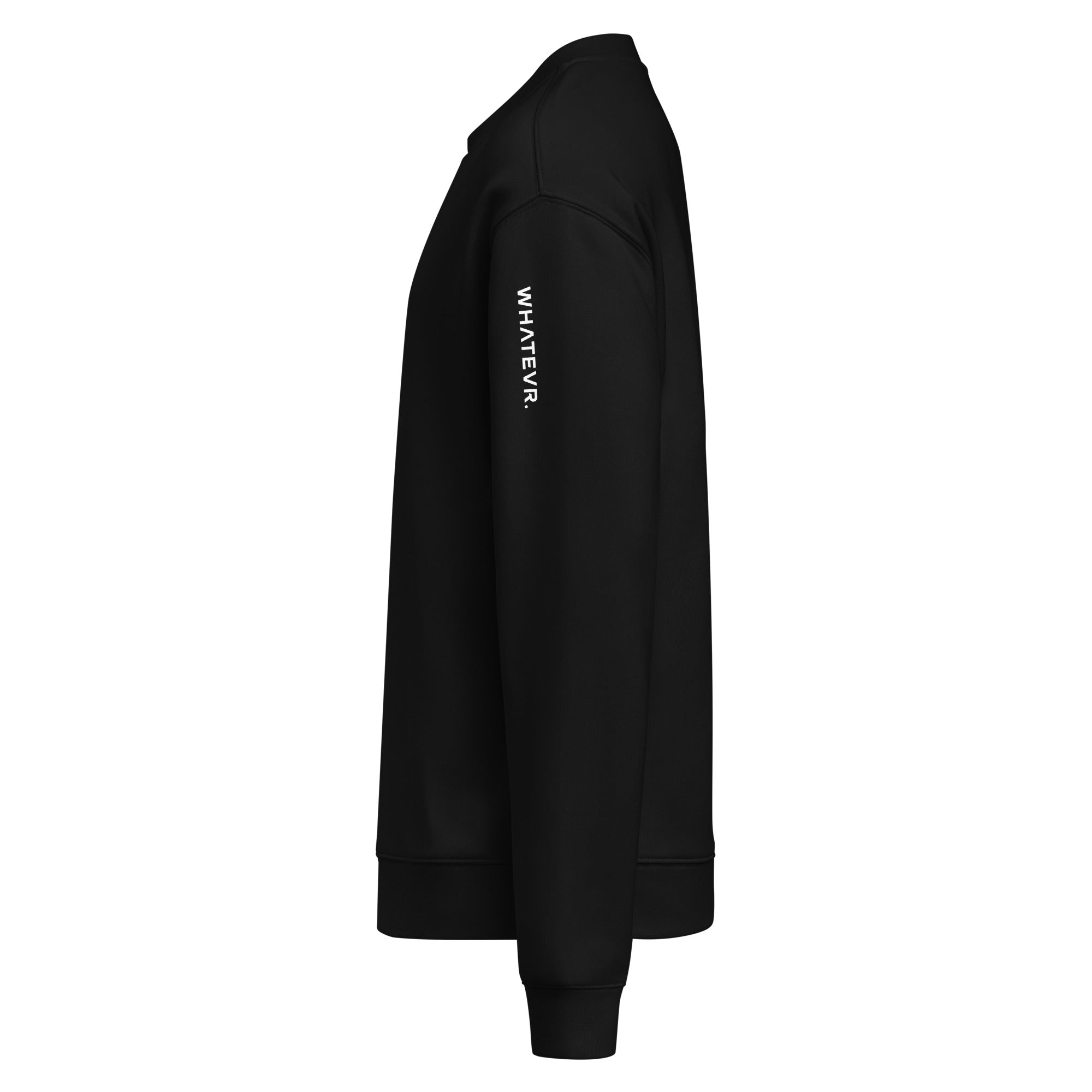Women's premium sweatshirt in black, side view