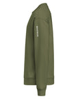 Women's premium sweatshirt in green, side view