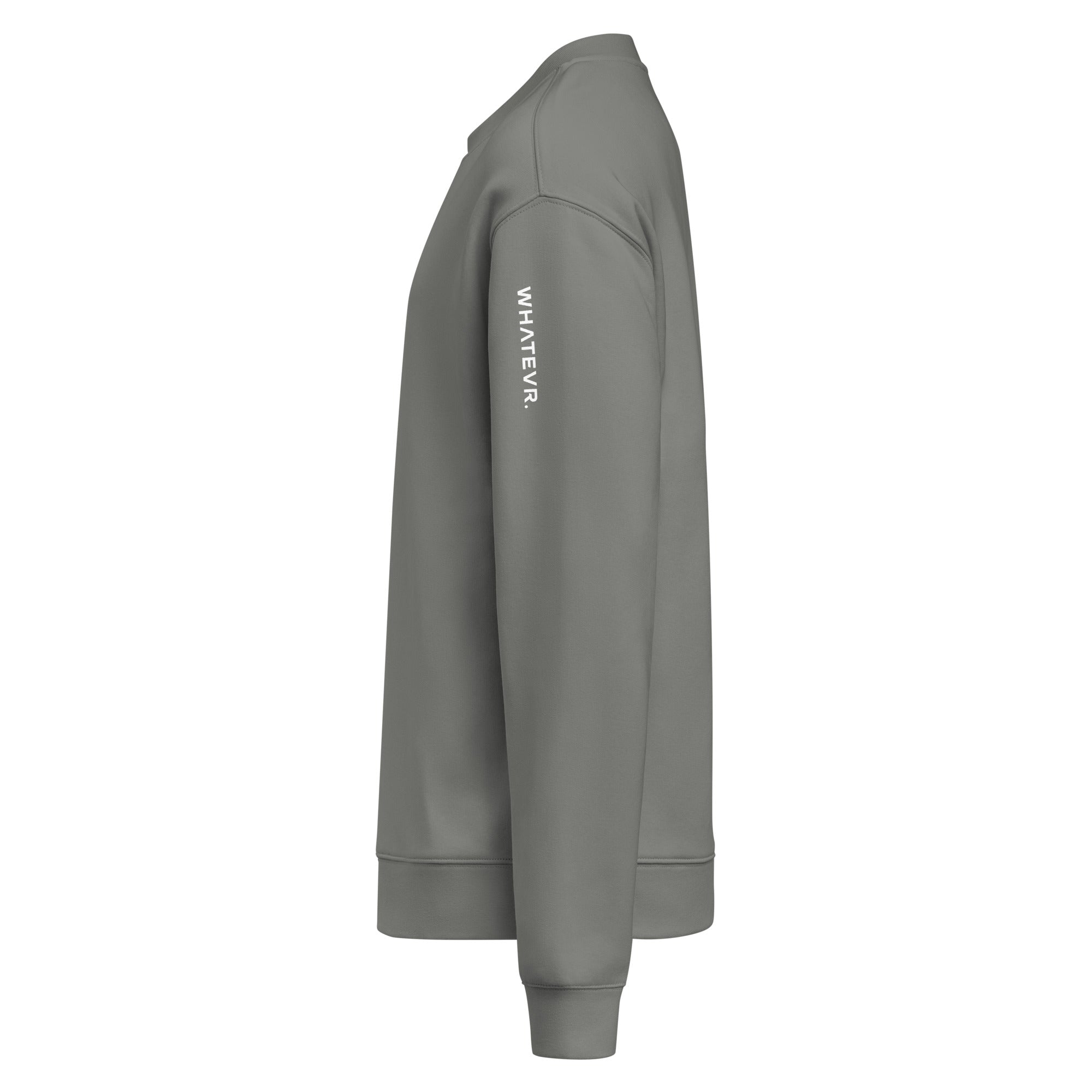 Women's premium sweatshirt in gray, side view