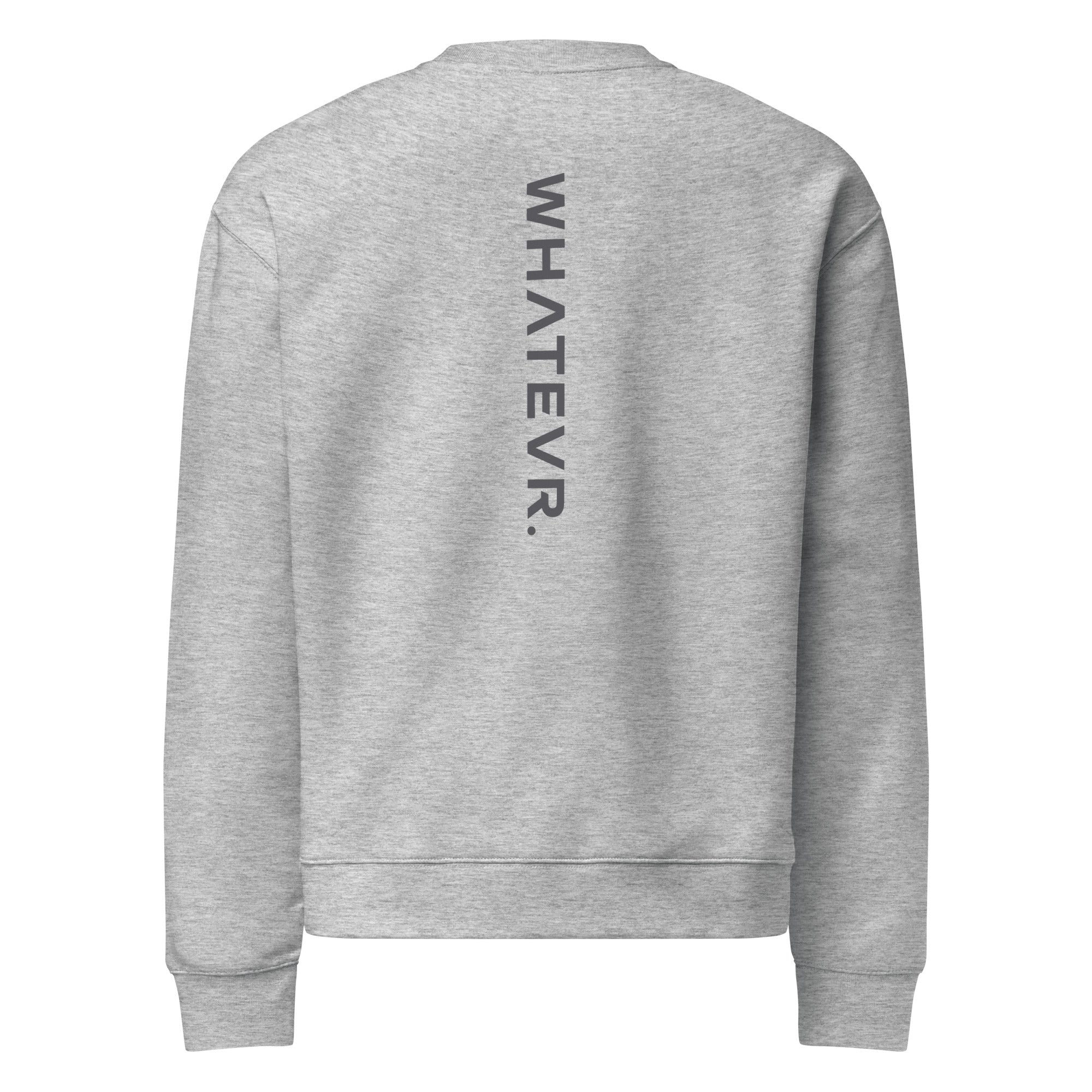 Women's premium sweatshirt in light gray, back view