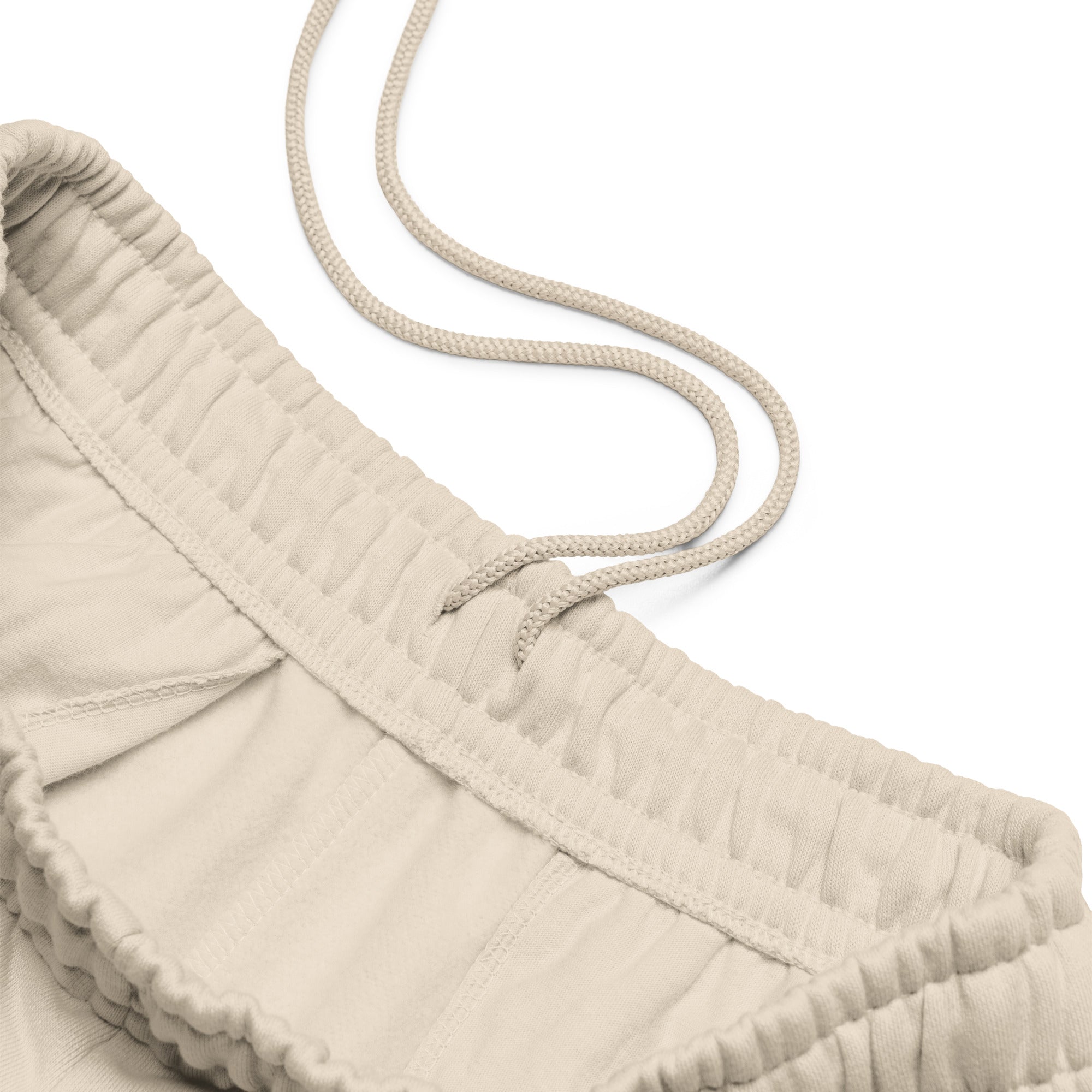 Women's premium heavyweight sweatpants in beige, front view