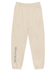 Women's premium heavyweight sweatpants in beige, front view