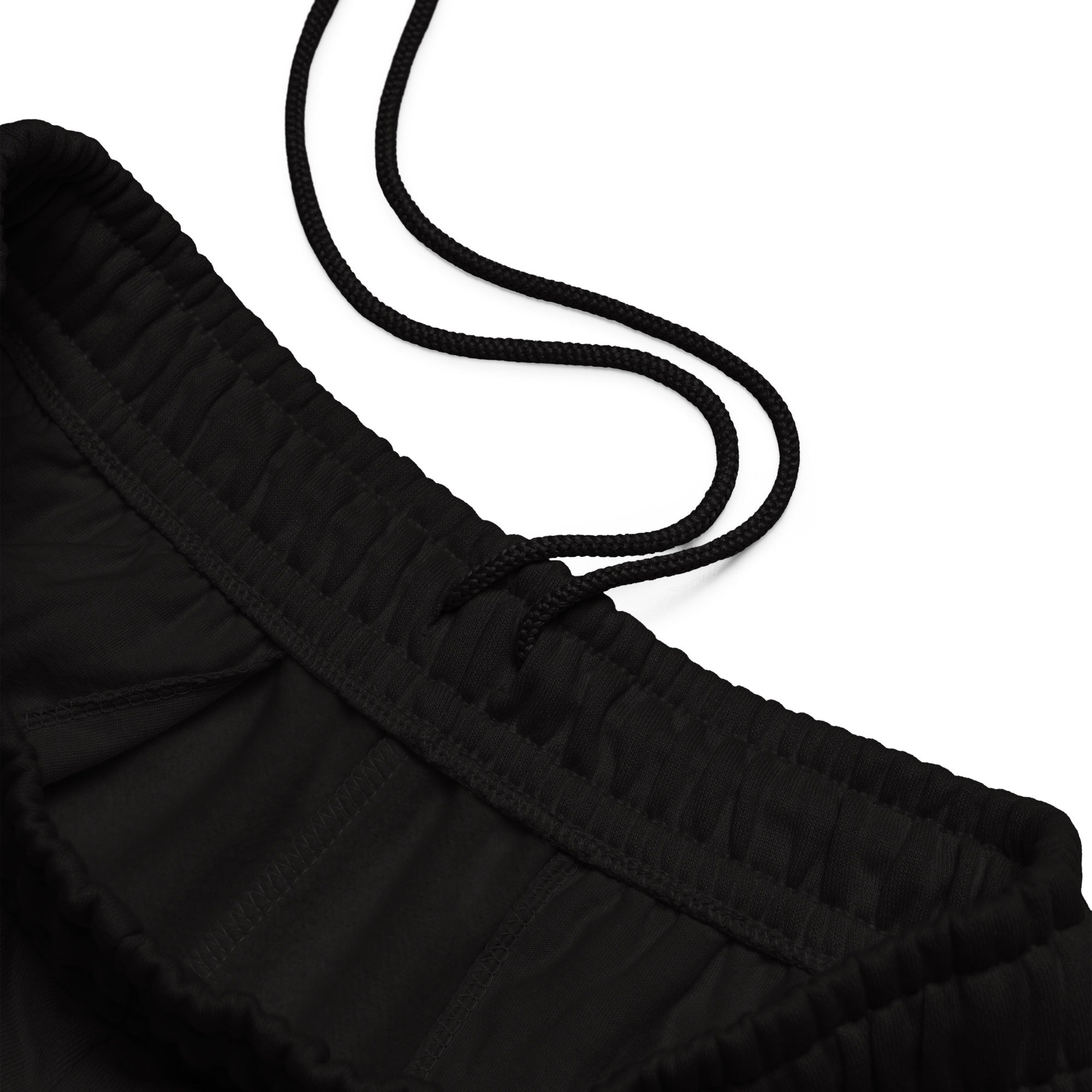 Women's premium heavyweight sweatpants in black, front view.