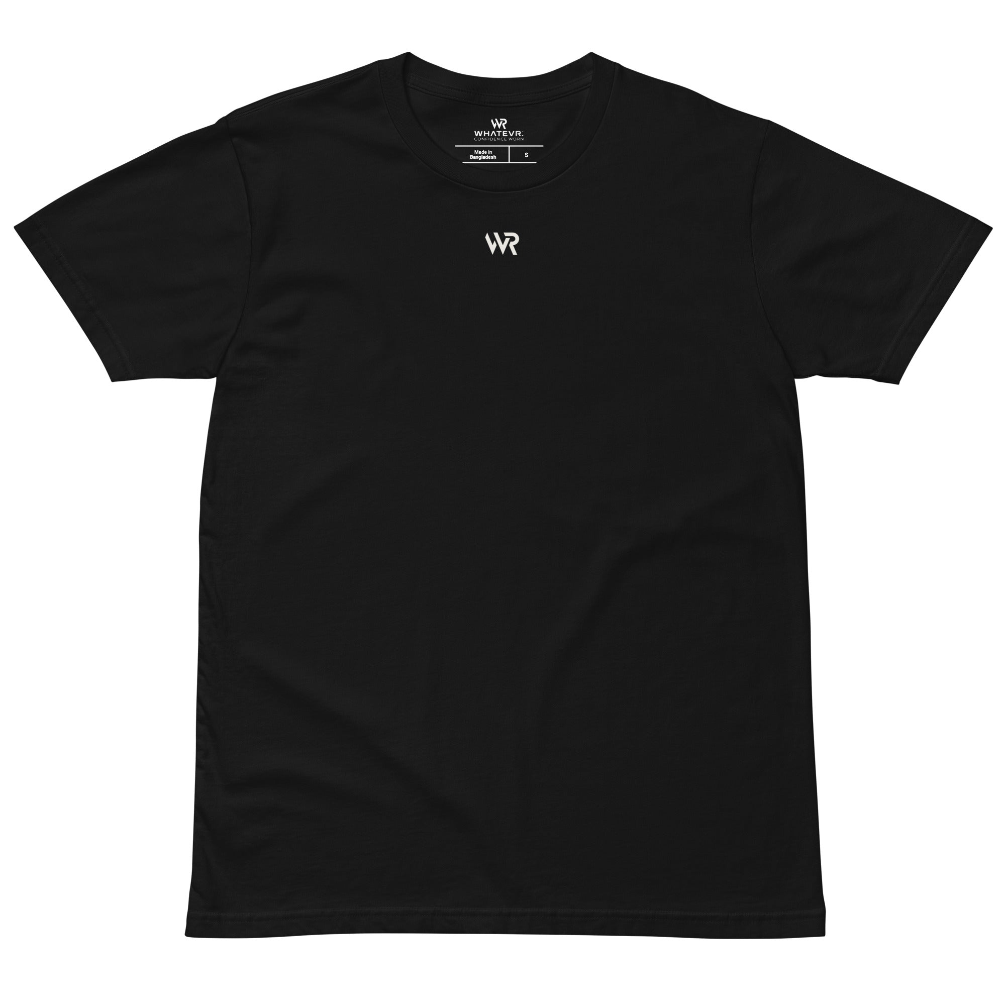 Women's premium t-shirt in black, front view