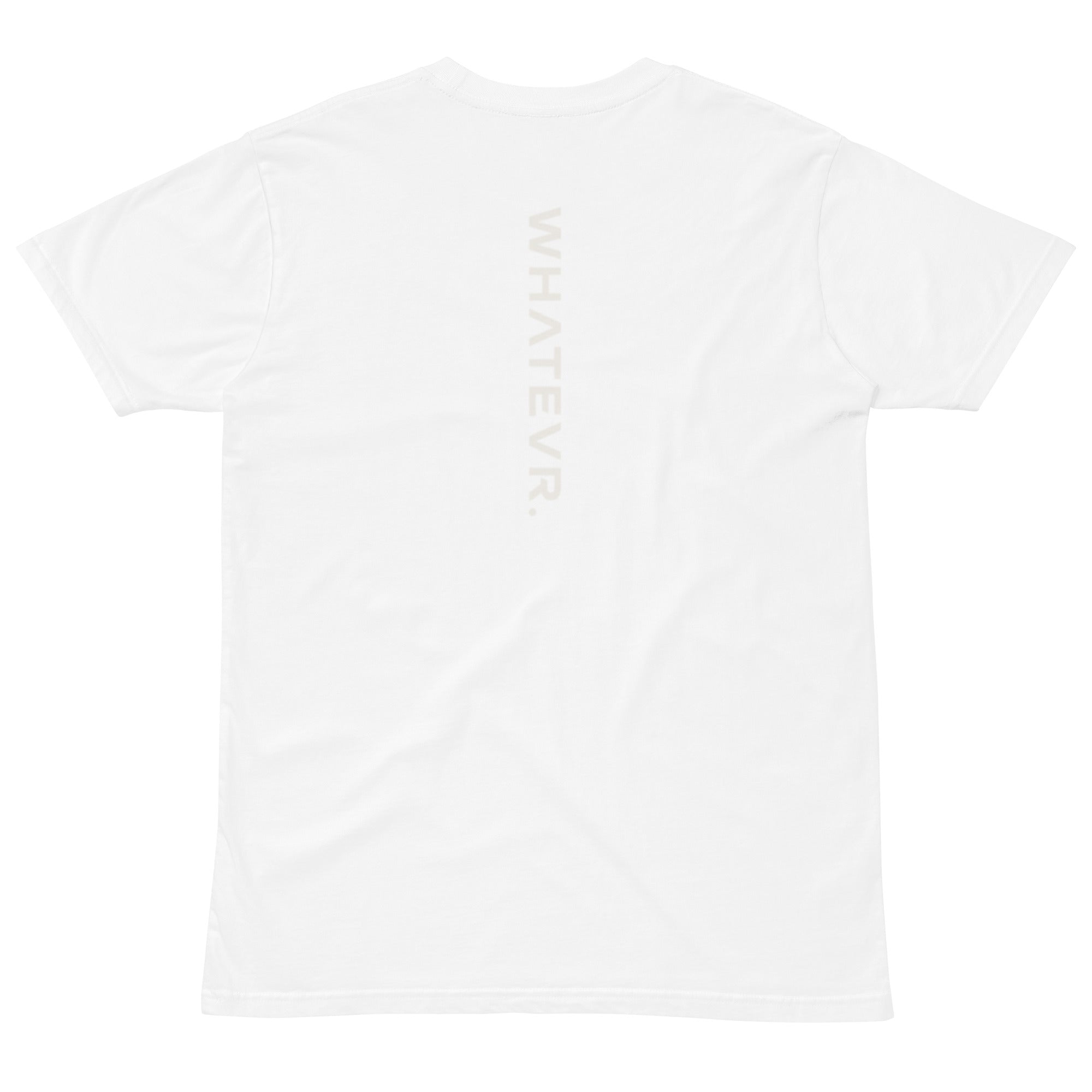 Women's premium t-shirt in white, back view