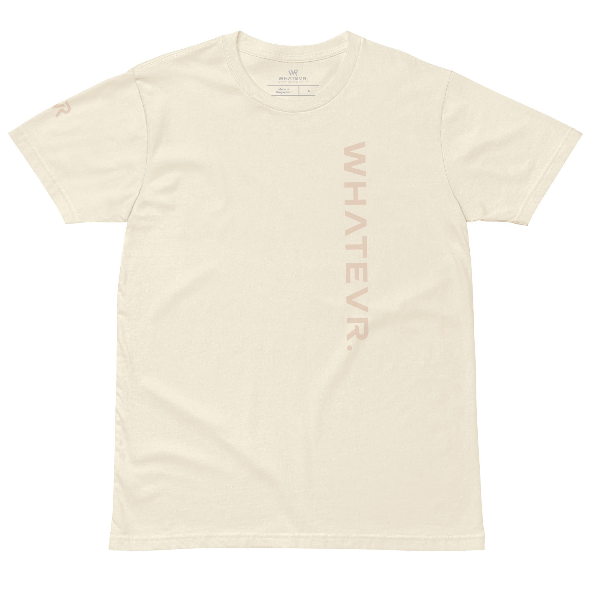 Women's premium t-shirt in beige, front view