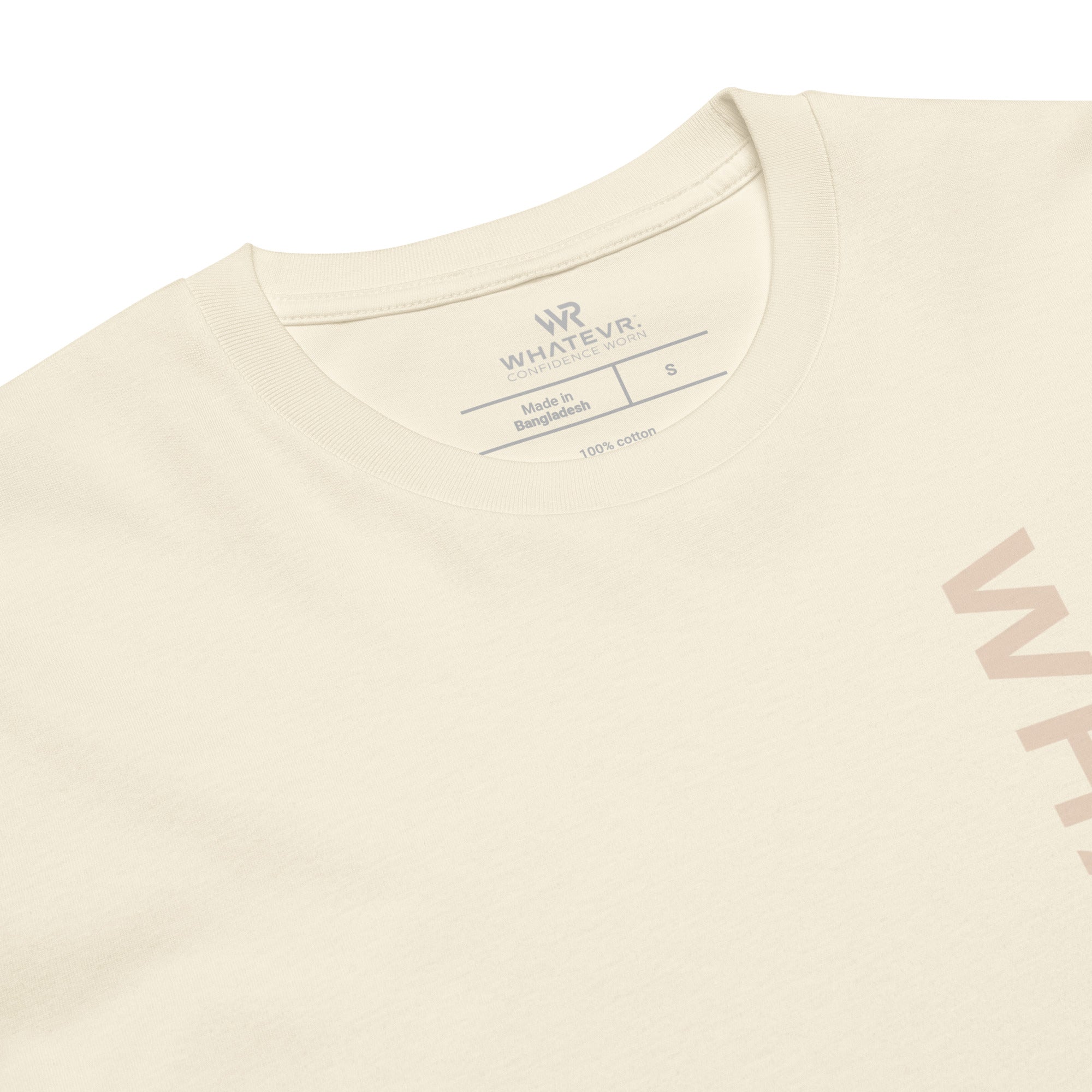 Women's premium t-shirt in beige, front view