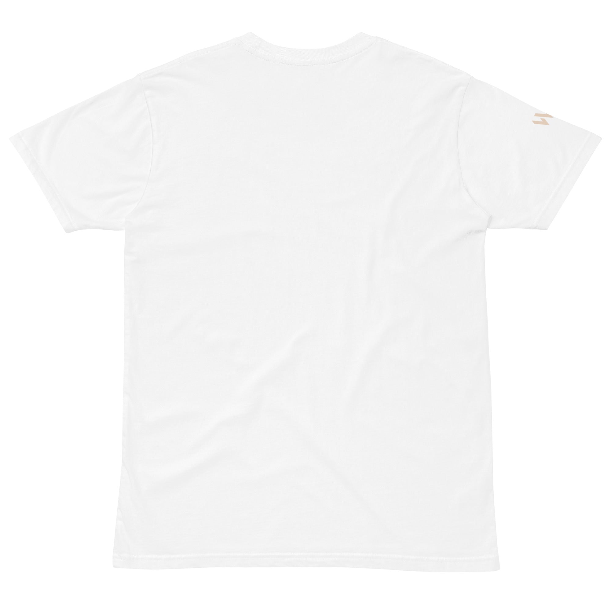 Women's premium t-shirt in white, back view