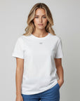 Women's premium t-shirt in white, front view