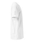 Women's premium t-shirt in white, side view