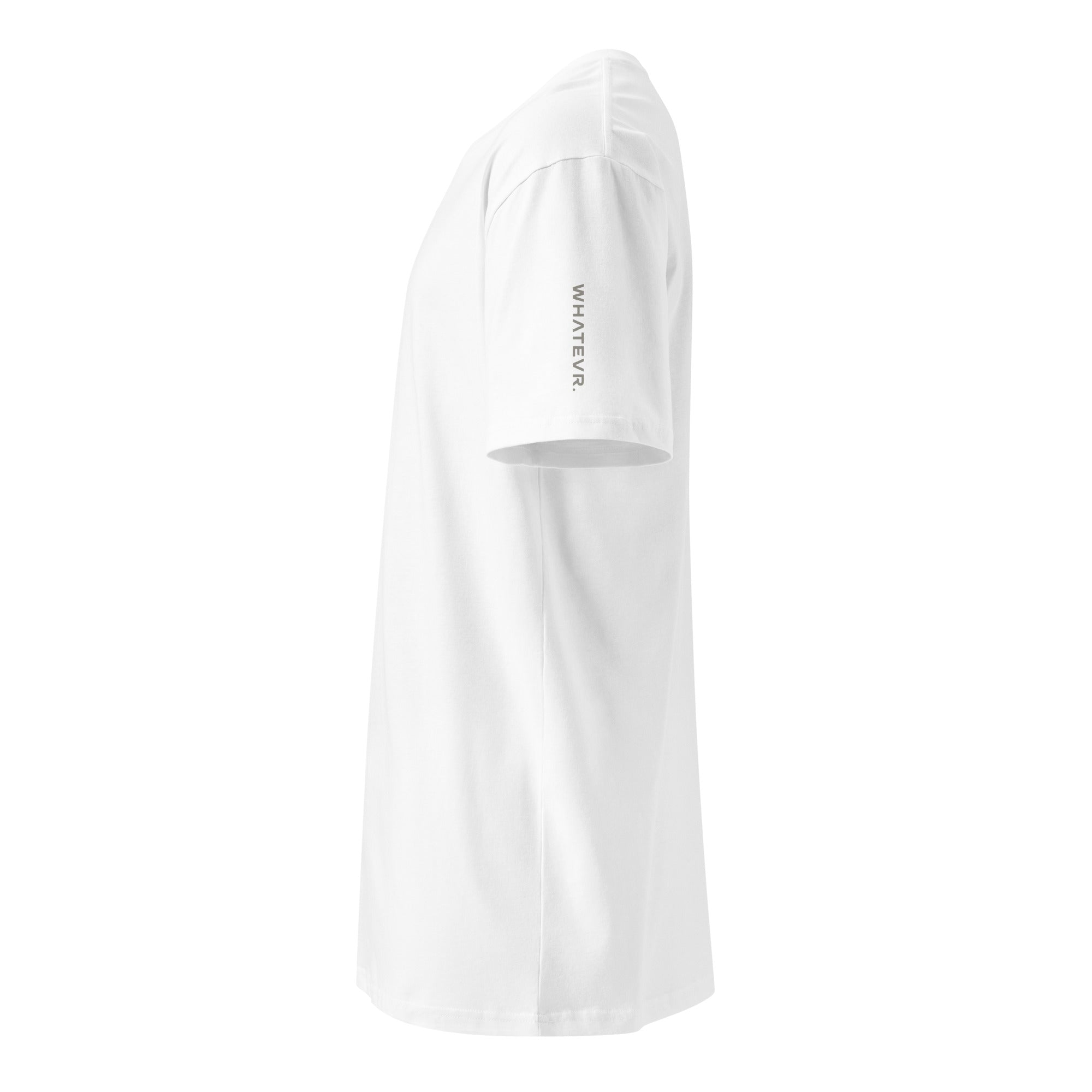 Women's premium t-shirt in white, side view